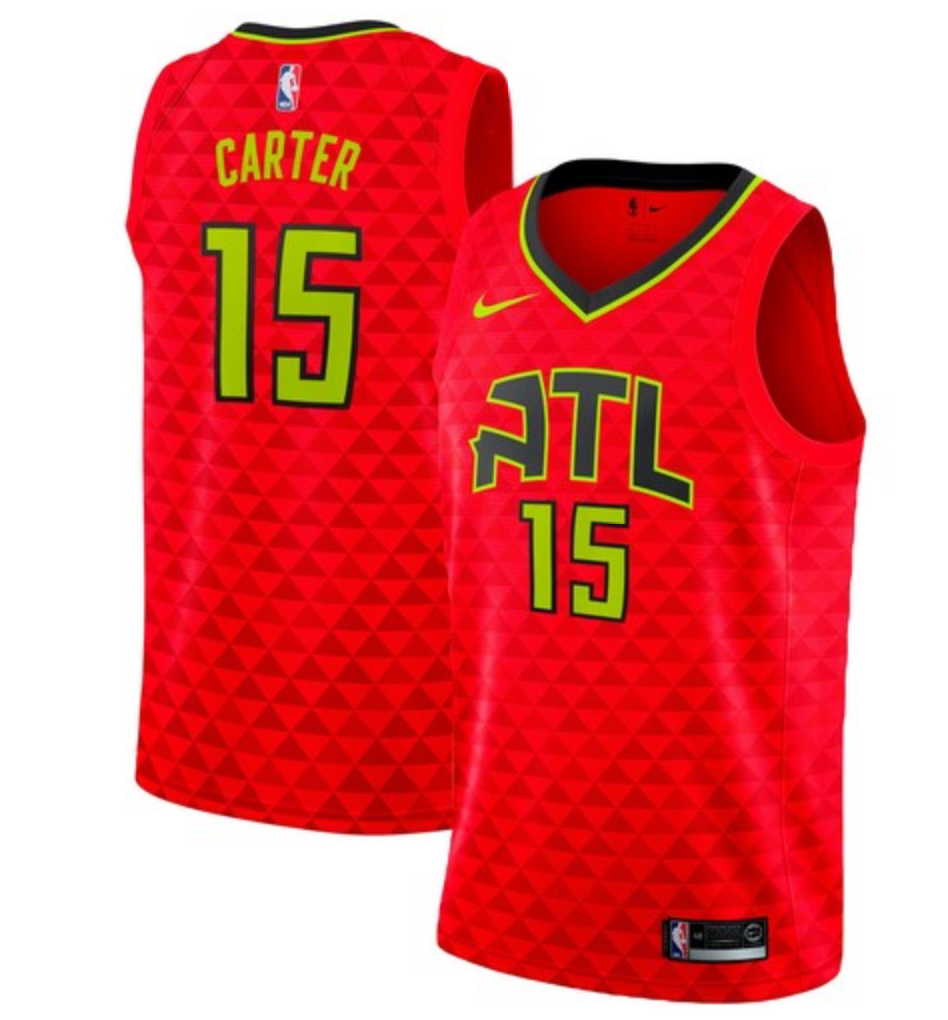 Vince Carter Atlanta Hawks Fanatics Branded Fast Break Alternate Jersey -  Red