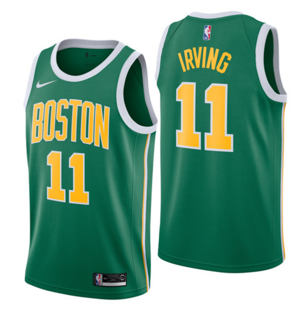 Boston Celtics, Kyrie Irving rank in top five for NBA jersey, team  merchandise sales - Boston Business Journal