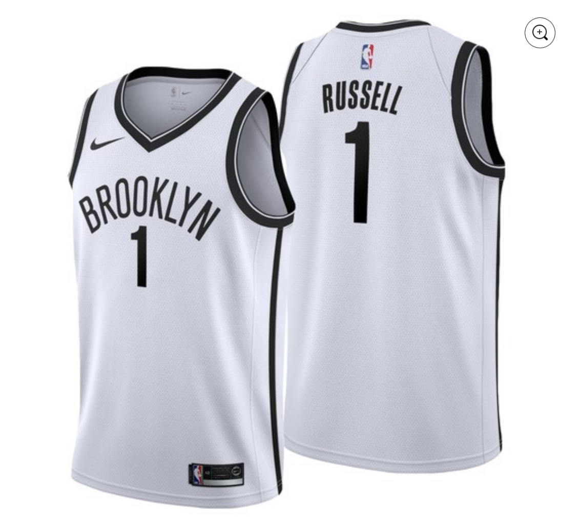 1-D'Angelo Russell Brooklyn Nets Jersey White - Association
