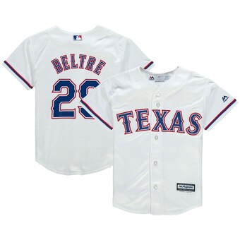Youth Texas Rangers Majestic White Home Cool Base Jersey