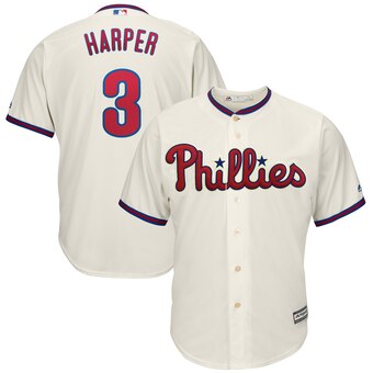 Bryce Harper Philadelphia Phillies Majestic Alternate Official Cool Base  Player Jersey – Cream – ThanoSport