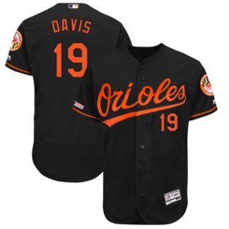 Men's Baltimore Orioles Chris Davis Majestic Orange Alternate Authentic  Collection Flex Base Player Jersey