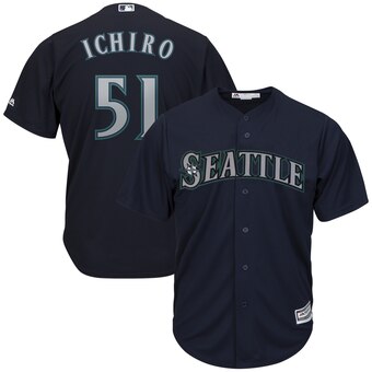 Ichiro Suzuki Seattle Mariners Majestic Home Official Cool Base Player  Jersey – Cream – ThanoSport