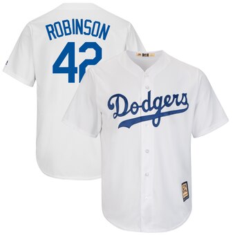 Jackie Robinson Los Angeles Dodgers Majestic Big & Tall Cooperstown Cool  Base Player Jersey – White – ThanoSport
