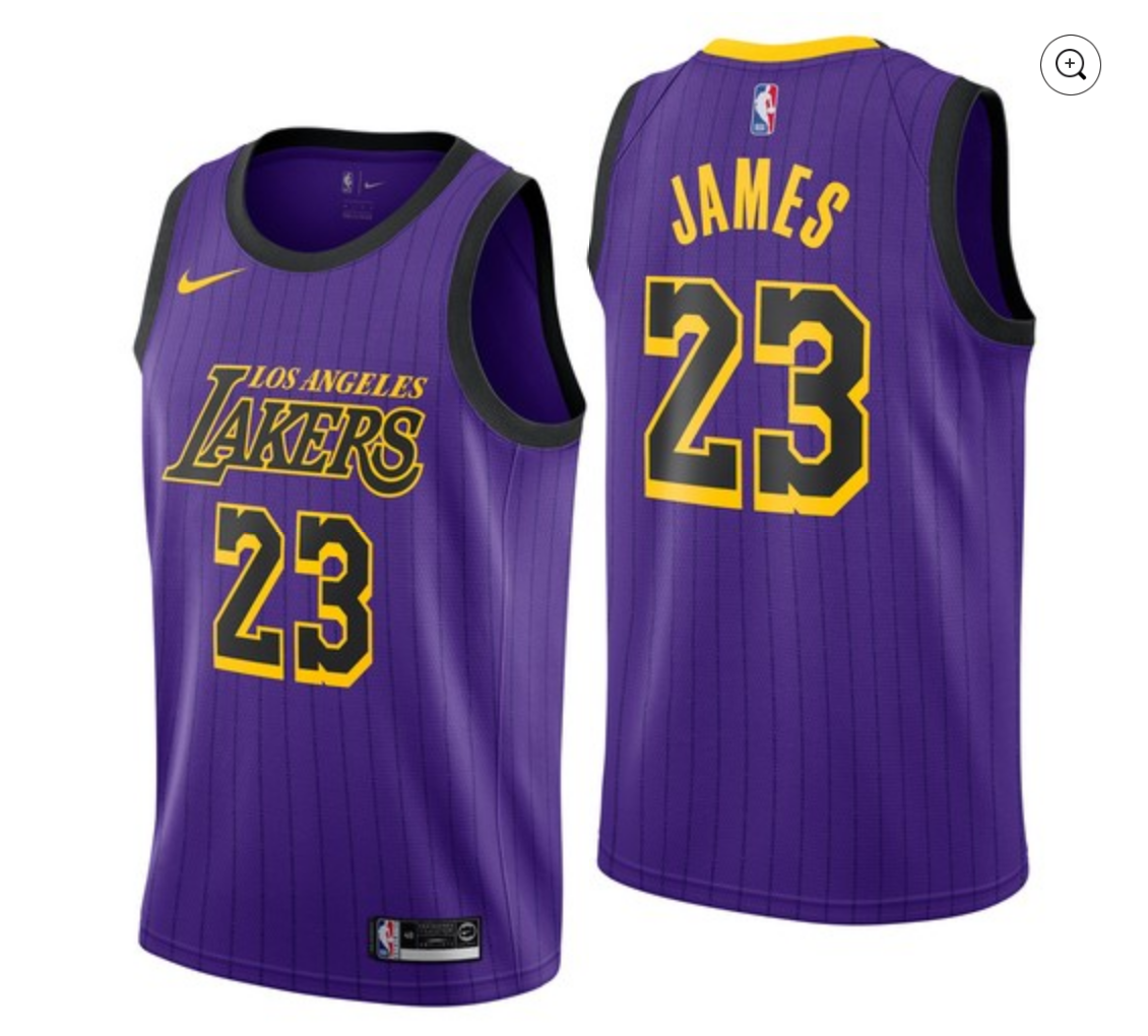 Los Angeles Lakers LeBron James City Edition Jersey for Sale in