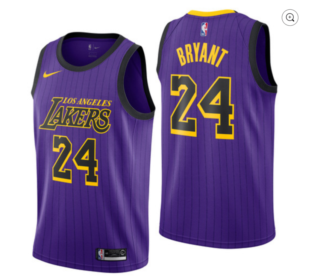 Los Angeles Lakers Nike City Edition Swingman Jersey No 24 Kobe Bryant Mens NBA 1024x924 