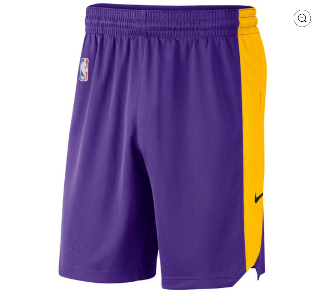 Los Angeles Lakers Nike City Edition Swingman Shorts - Mens