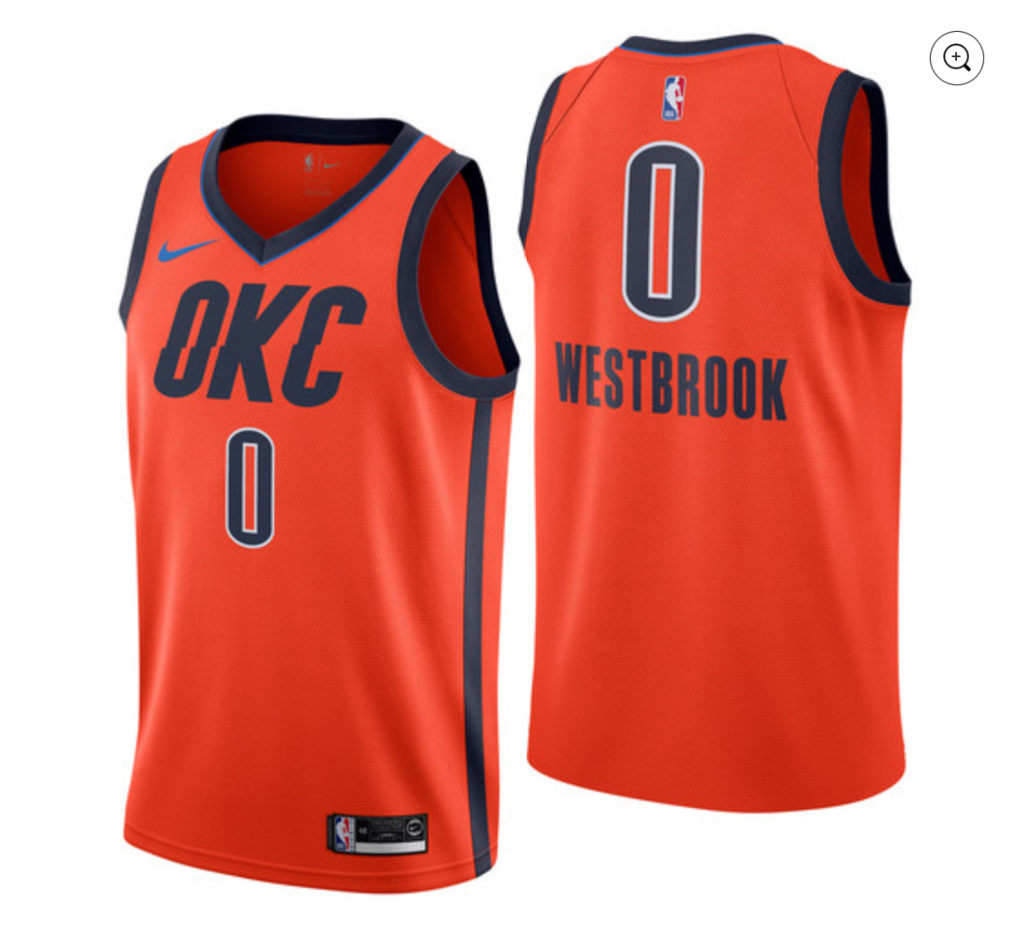 Nike NBA Oklahoma City Thunder Russell Westbrook Swingman Jersey