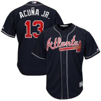 Toddler Majestic Ronald Acuna Jr. Red Atlanta Braves Alternate Official  Cool Base Player Jersey